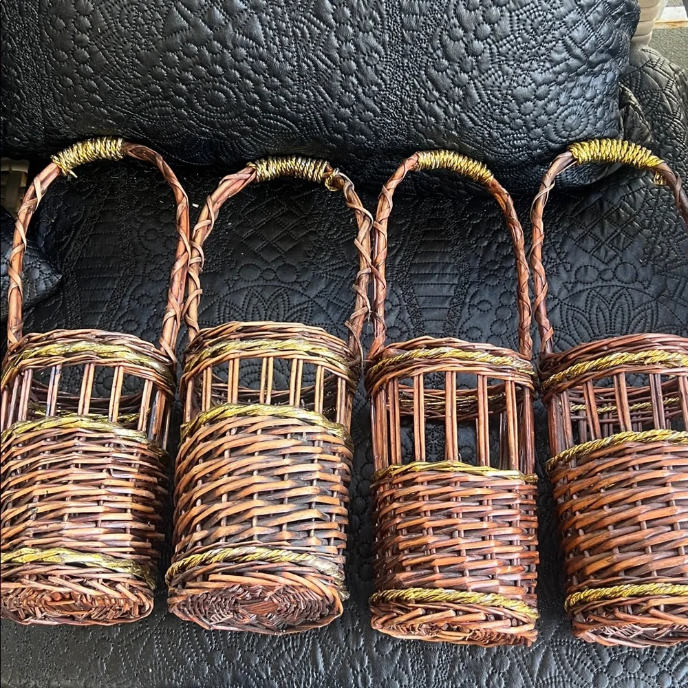 Set of 4 Baskets for Floral or Wine!